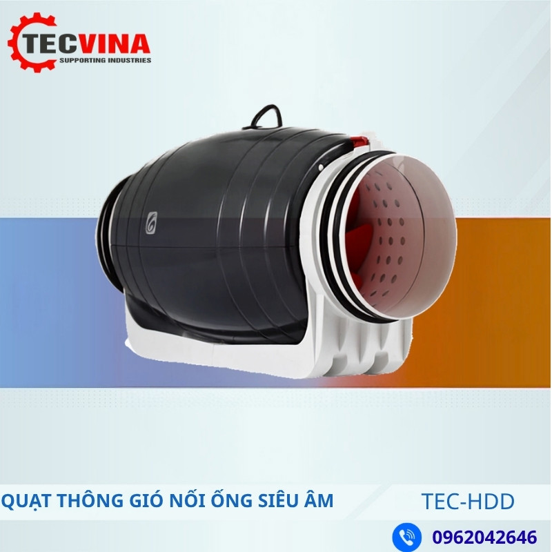 QUẠT THÔNG GIÓ NỐI ỐNG SIÊU ÂM TEC-HDD